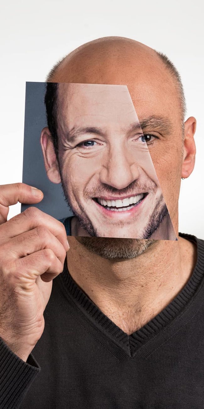 portrait decoupage dany boon comique