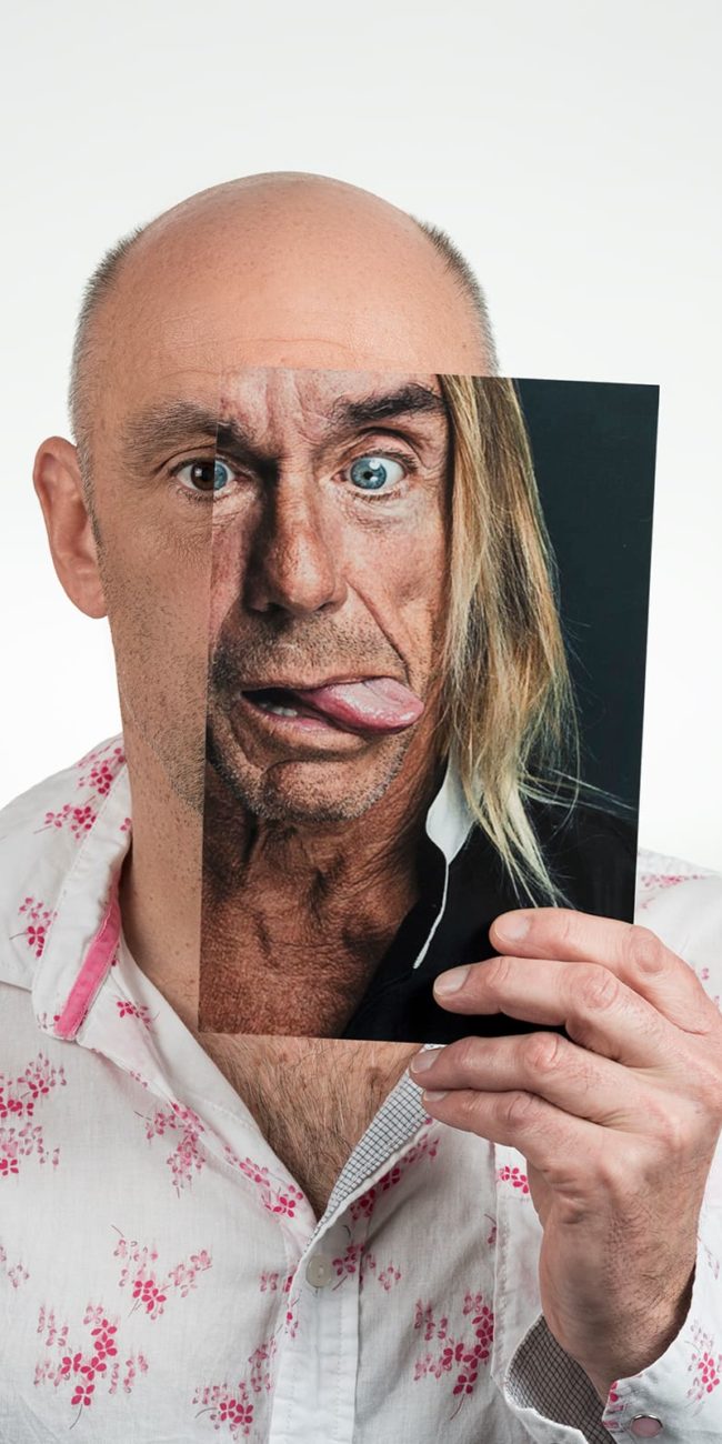 portrait decoupage iggy pop iguane rock musique